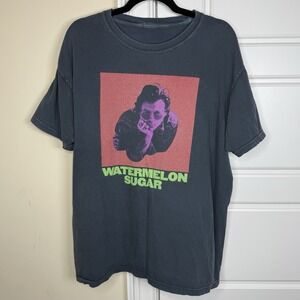 Harry Styles Watermelon Sugar Graphic T-Shirt Adult Large Black Fine Line Music
